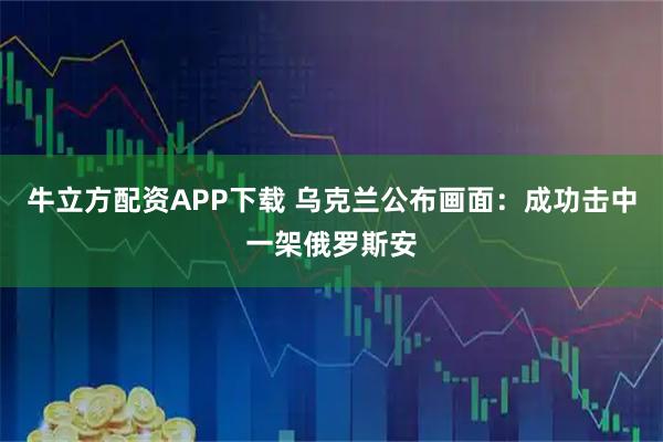 牛立方配资APP下载 乌克兰公布画面：成功击中一架俄罗斯安