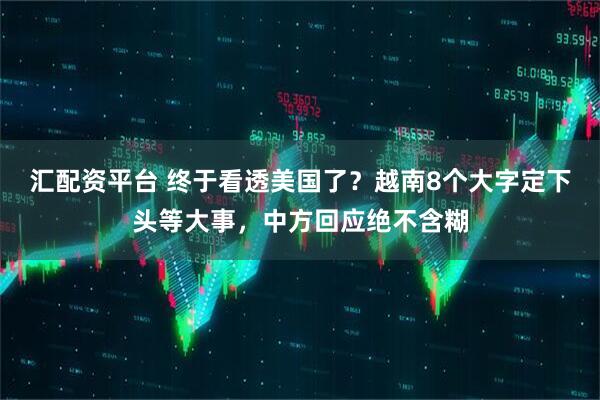 汇配资平台 终于看透美国了？越南8个大字定下头等大事，中方回应绝不含糊