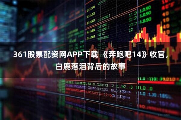 361股票配资网APP下载 《奔跑吧14》收官,白鹿落泪背后的故事